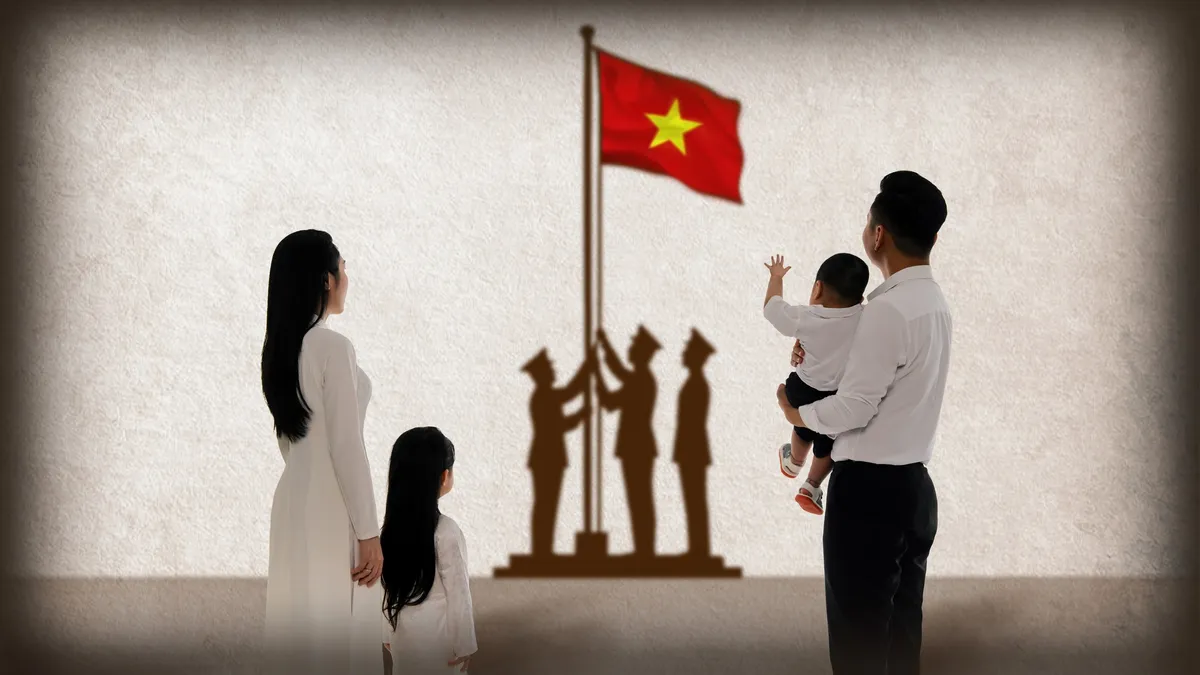 MC Hạnh Phúc chia sẻ bộ ảnh gia đình lấy cảm hứng từ tình yêu đất nước - Ảnh 2.