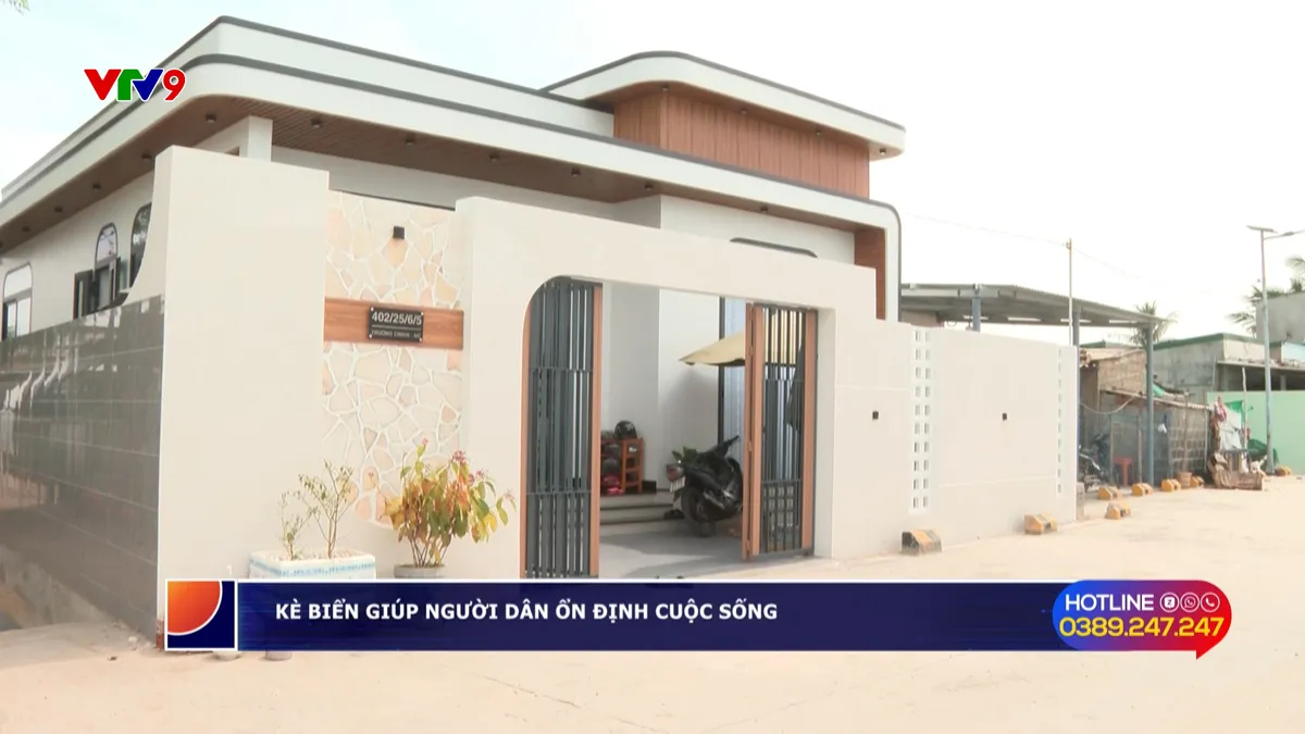 Kè biển giúp người dân ổn định cuộc sống