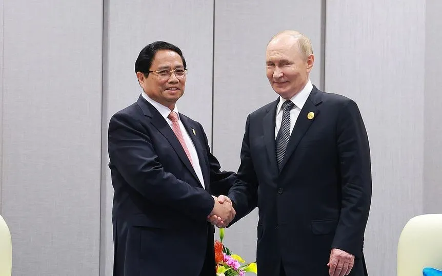 Thủ tướng Phạm Minh Chính gặp Tổng thống Nga Vladimir Putin (Ảnh: TTXVN) Thủ tướng Phạm Minh Chính gặp Tổng thống Nga Vladimir Putin (Ảnh: TTXVN)