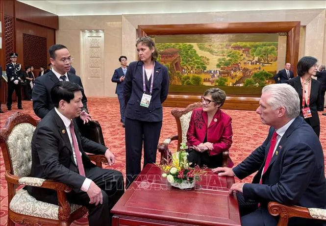Chủ tịch nước gặp lãnh đạo các nước tại Lễ kỷ niệm chiến thắng phát xít - Ảnh 2.