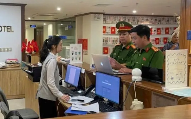 Siết chặt công tác quản lý các cơ sở kinh doanh lưu trú. Ảnh: Công an TP Hà Nội