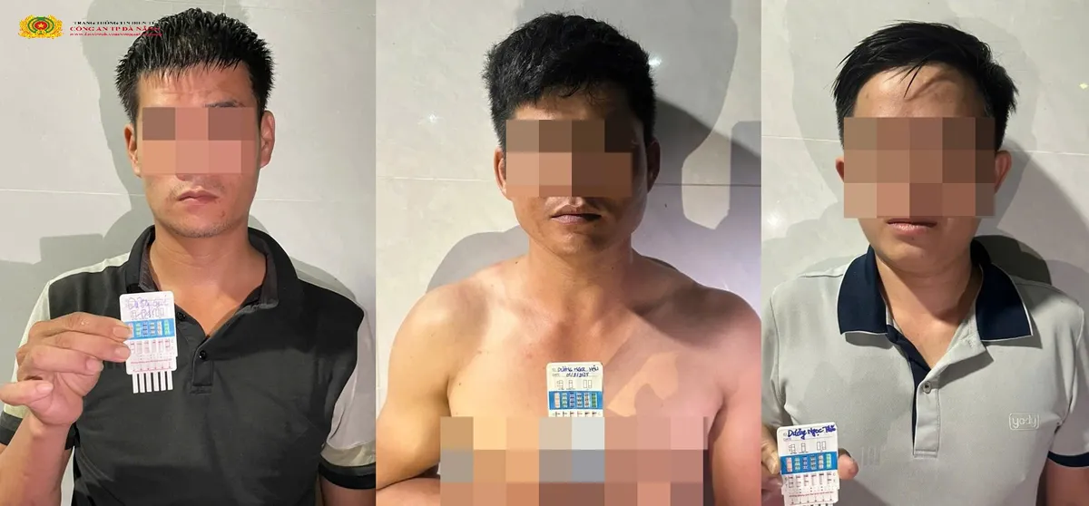 Đà Nẵng: Bắt quả tang 3 đối tượng tụ tập, tổ chức sử dụng trái phép chất ma túy - Ảnh 1.