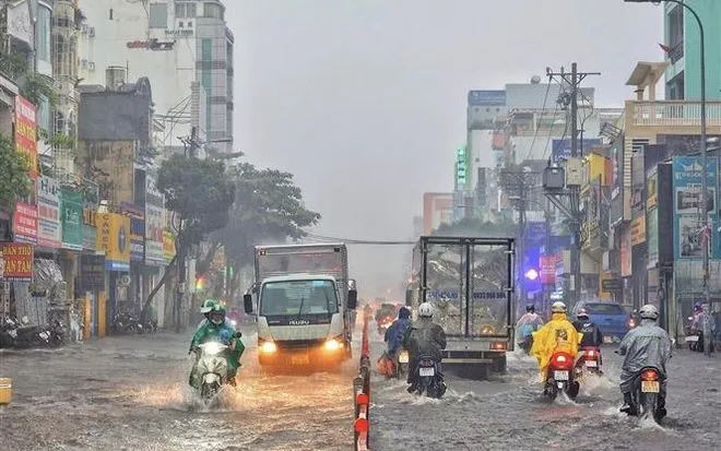 Mưa lớn cục bộ có khả năng gây ngập úng tại các vùng trũng, thấp. (Ảnh minh họa - Ảnh: TTXVN)