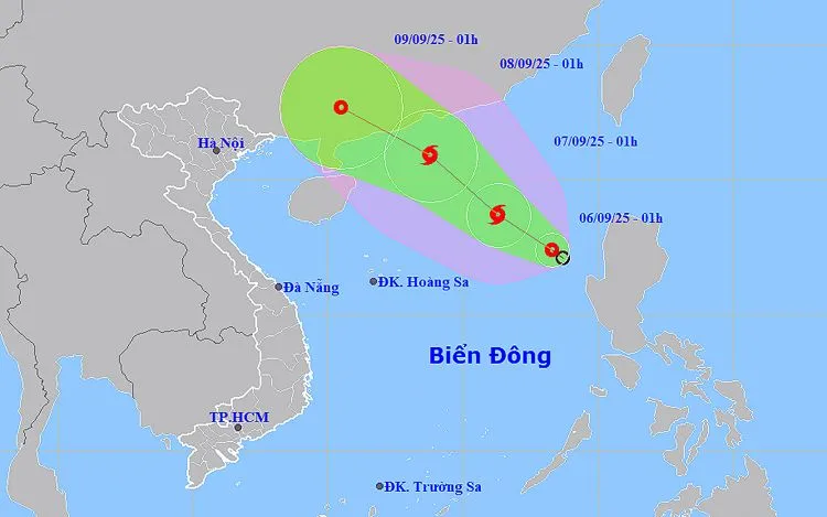 Vị trí và tâm áp thấp nhiệt đới. Ảnh: thoitietvietnam Vị trí và tâm áp thấp nhiệt đới. Ảnh: thoitietvietnam