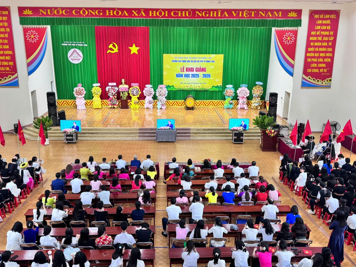 Đắk Lắk: Lễ khai giảng ý nghĩa với nhiều học sinh đồng bào dân tộc thiểu số- Ảnh 2. Đắk Lắk: Lễ khai giảng ý nghĩa với nhiều học sinh đồng bào dân tộc thiểu số- Ảnh 2.
