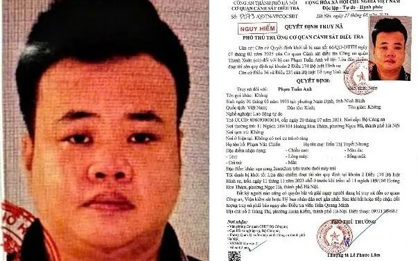 Quyết định truy nã đối tượng Phạm Tuấn Anh