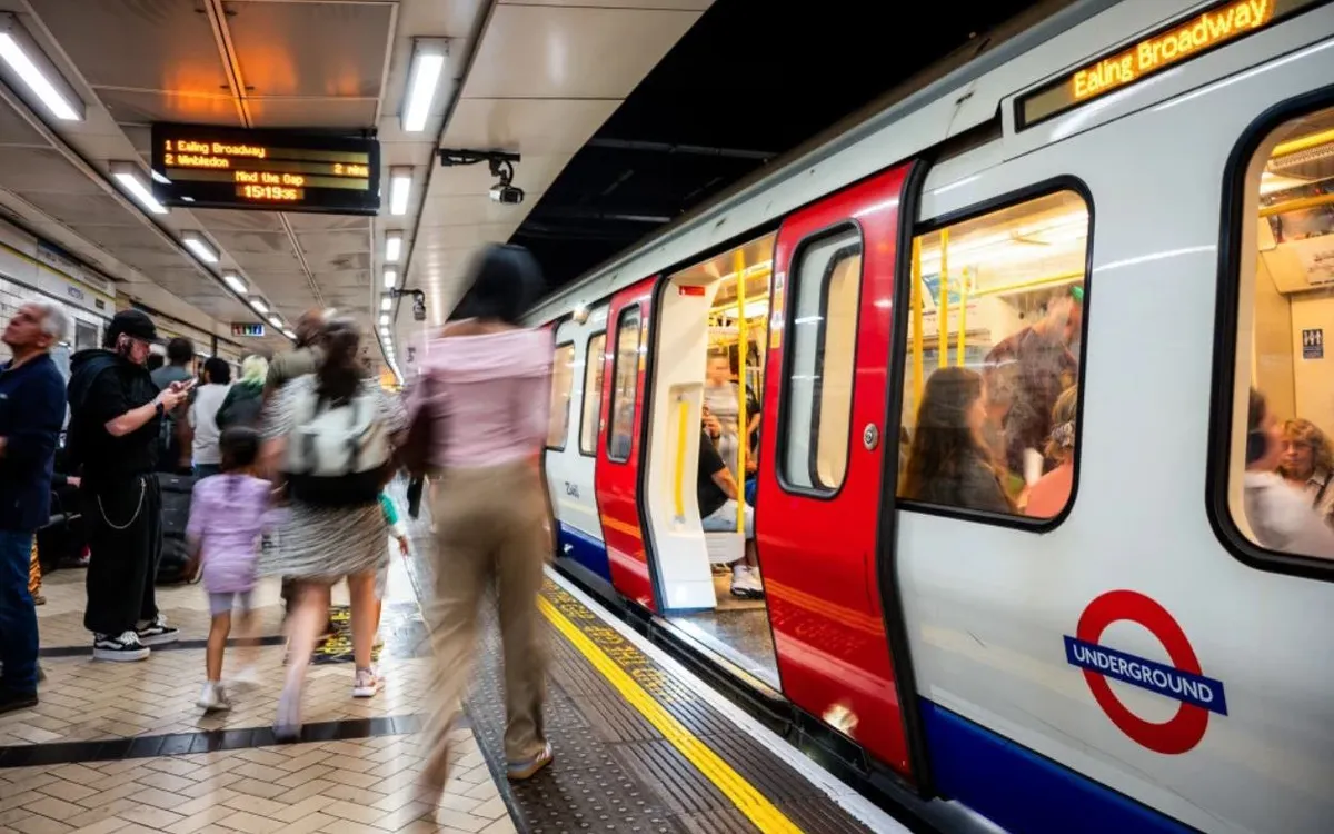 Các toa tàu điện ngầm London đến và rời khỏi ga tàu điện ngầm Victoria. (Ảnh: Getty Images)