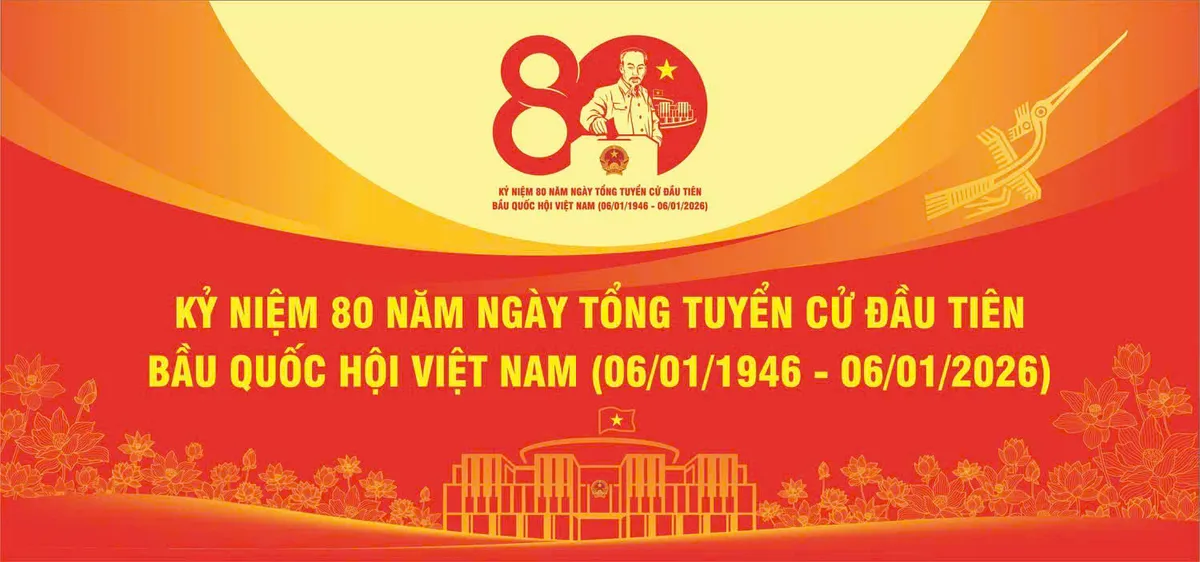 Công bố mẫu logo kỷ niệm 80 năm Ngày Tổng tuyển cử đầu tiên bầu Quốc hội Việt Nam - Ảnh 2.