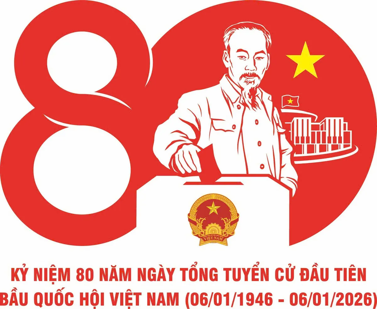Công bố mẫu logo kỷ niệm 80 năm Ngày Tổng tuyển cử đầu tiên bầu Quốc hội Việt Nam - Ảnh 1.