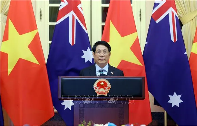 Chủ tịch nước Lương Cường chủ trì chiêu đãi cấp Nhà nước Toàn quyền Australia - Ảnh 2.