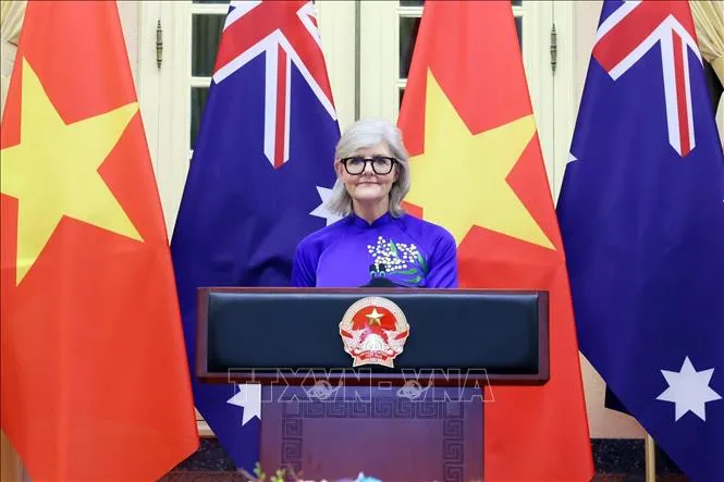 Chủ tịch nước Lương Cường chủ trì chiêu đãi cấp Nhà nước Toàn quyền Australia - Ảnh 3.