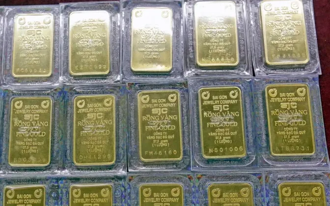 Vàng SJC. (Ảnh: Vietnam+)