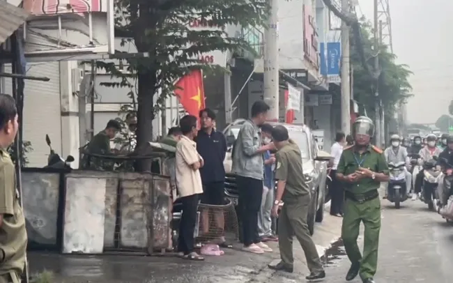 Hiện trường vụ việc. Ảnh:NLĐO