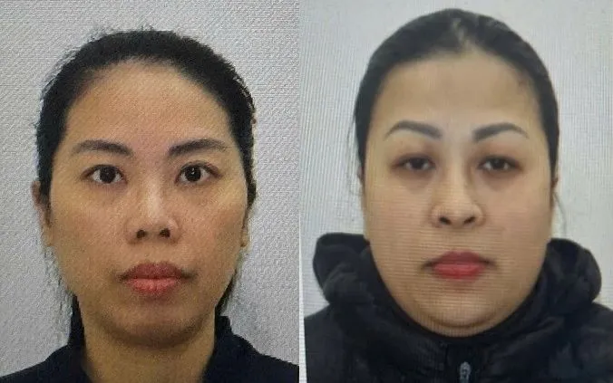 Đối tượng Đoàn Minh Phương (trái) và Vũ Phương Thanh (phải) Đối tượng Đoàn Minh Phương (trái) và Vũ Phương Thanh (phải)