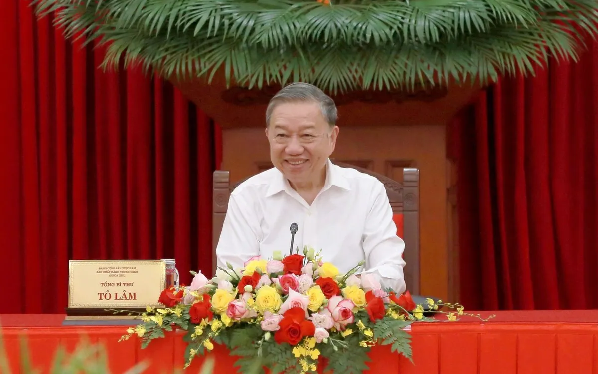 Tổng Bí thư Tô Lâm chủ trì cuộc làm việc. (Ảnh: dangcongsan.vn)  Tổng Bí thư Tô Lâm chủ trì cuộc làm việc. (Ảnh: dangcongsan.vn)