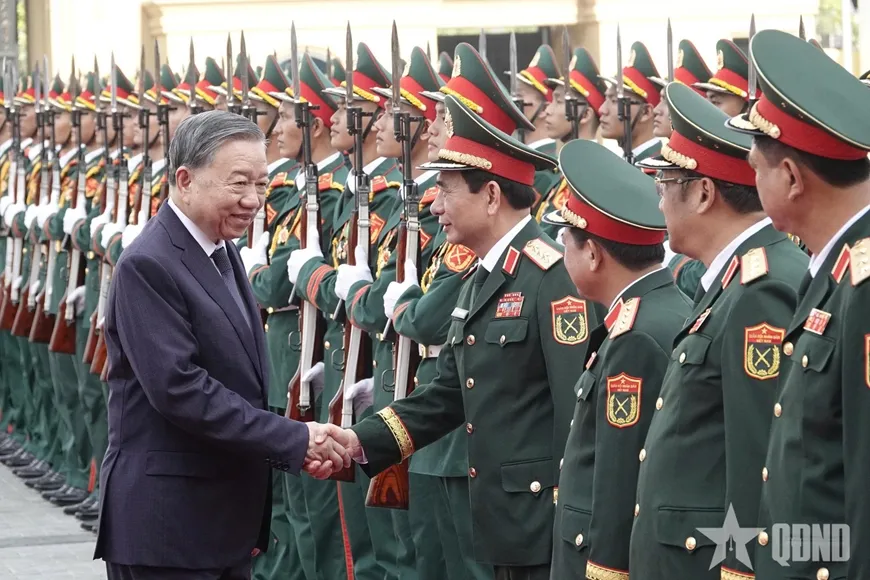 Tổng Bí thư Tô Lâm dự lễ kỷ niệm 80 năm Ngày truyền thống Tổng cục Công nghiệp quốc phòng - Ảnh 2.