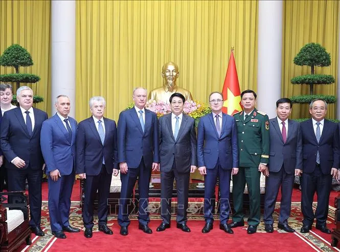 Chủ tịch nước Lương Cường tiếp Trợ lý Tổng thống Nga, Chủ tịch Hội đồng Biển Liên bang Nga - Ảnh 2.