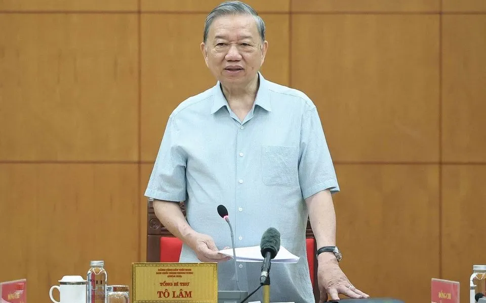 Tổng Bí thư Tô Lâm phát biểu. (Ảnh: TTXVN) Tổng Bí thư Tô Lâm phát biểu. (Ảnh: TTXVN)