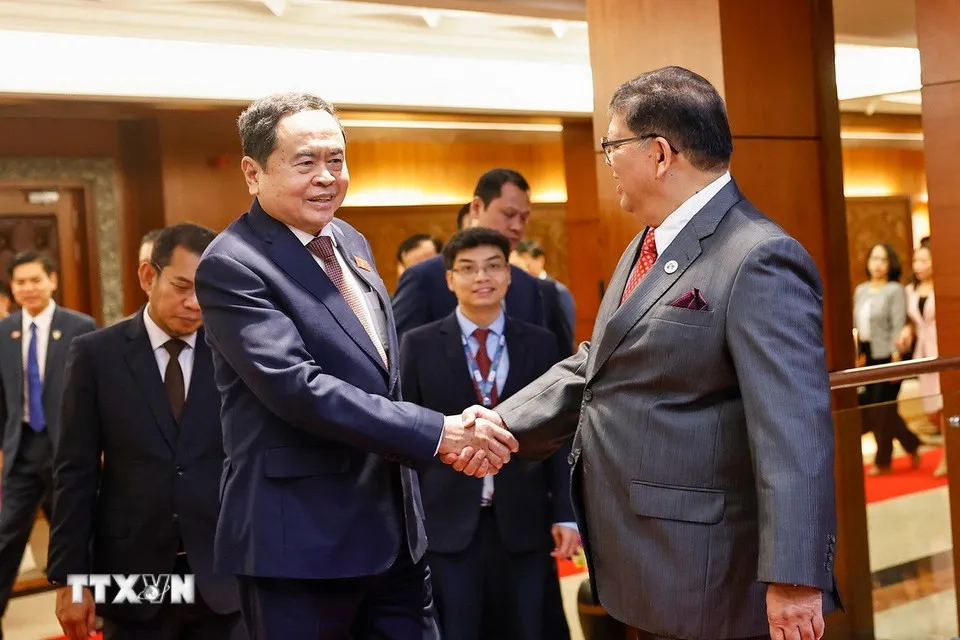 Chủ tịch Quốc hội Trần Thanh Mẫn hội đàm với Chủ tịch Hạ viện Malaysia - Ảnh 1.