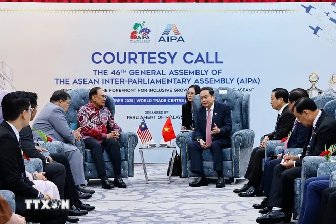Chủ tịch Quốc hội Trần Thanh Mẫn kết th&uacute;c tốt đẹp chuyến c&ocirc;ng t&aacute;c dự AIPA-46 - Ảnh 1.