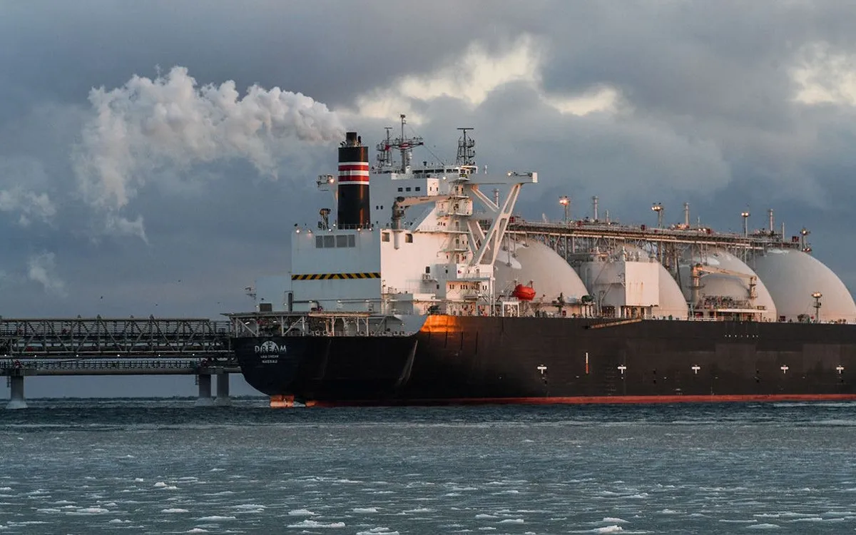 Một tàu chở LNG của Nga ở khu vực Sakhalin (Ảnh: TASS) Một tàu chở LNG của Nga ở khu vực Sakhalin (Ảnh: TASS)