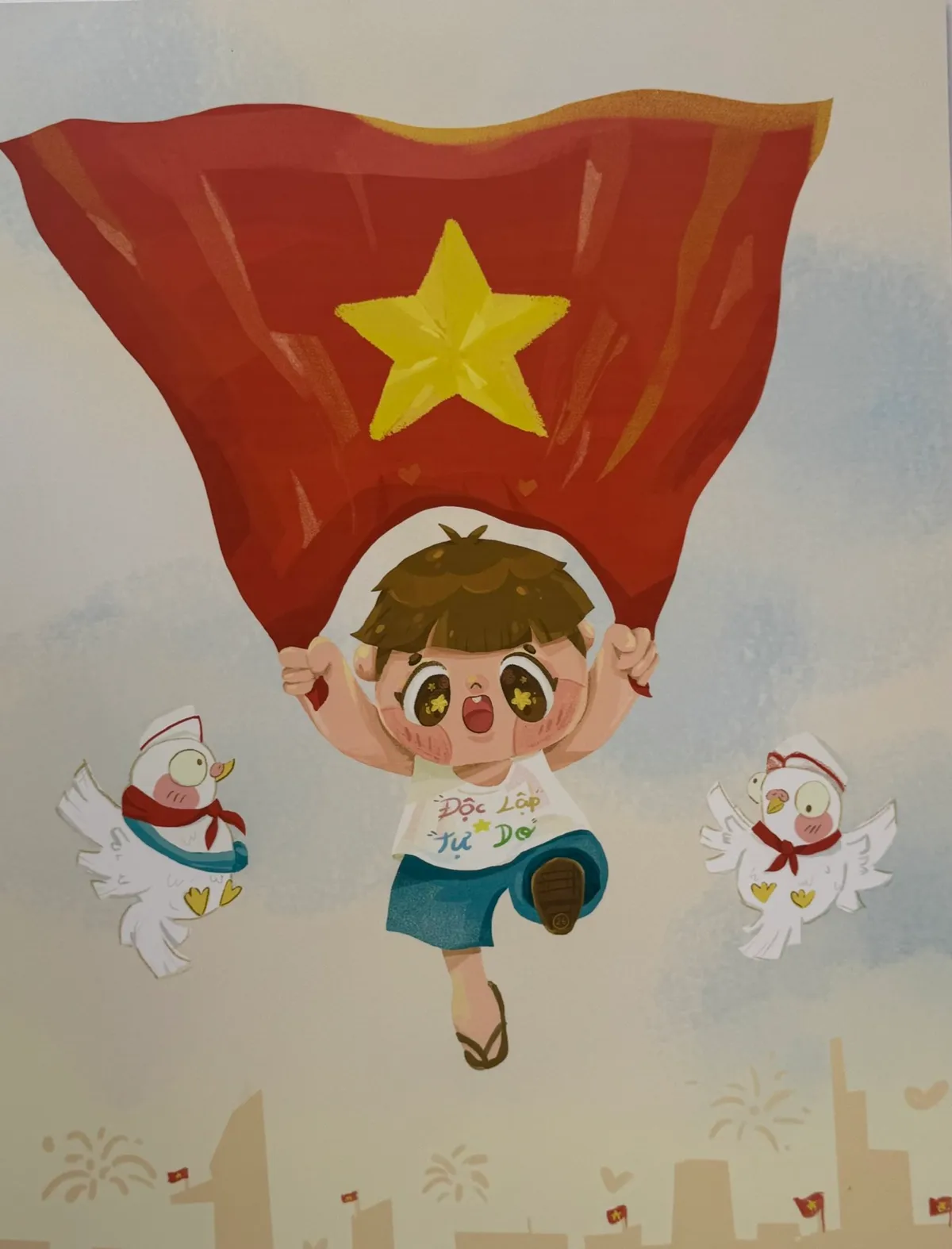 Thưởng lãm những bức vẽ “Dân tộc tự hào” tại Văn Miếu- Quốc Tử Giám - Ảnh 6.