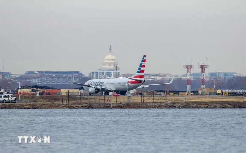 Máy bay của hãng hàng không American Airlines tại sân bay Ronald Reagan Washington, Mỹ (Ảnh: THX/TTXVN) Máy bay của hãng hàng không American Airlines tại sân bay Ronald Reagan Washington, Mỹ (Ảnh: THX/TTXVN)