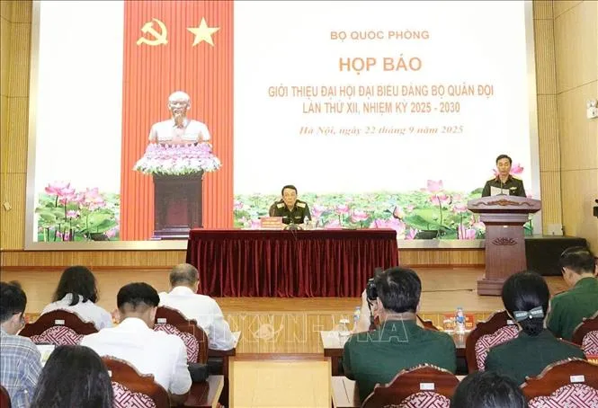 Đại hội đại biểu Đảng bộ Quân đội lần thứ XII diễn ra từ ngày 29/9 - 2/10- Ảnh 1. Đại hội đại biểu Đảng bộ Quân đội lần thứ XII diễn ra từ ngày 29/9 - 2/10- Ảnh 1.