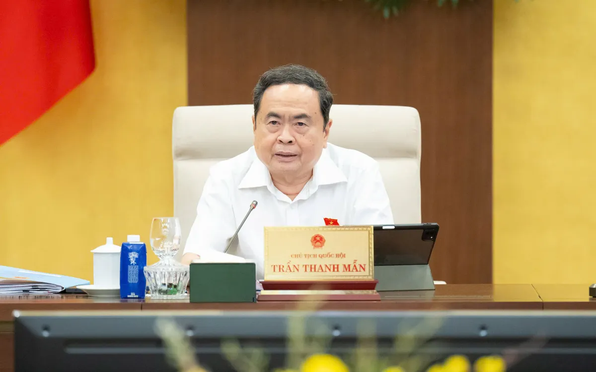 Chủ tịch Quốc hội Trần Thanh Mẫn phát biểu. Ảnh: Cổng TTĐT Quốc hội Chủ tịch Quốc hội Trần Thanh Mẫn phát biểu. Ảnh: Cổng TTĐT Quốc hội