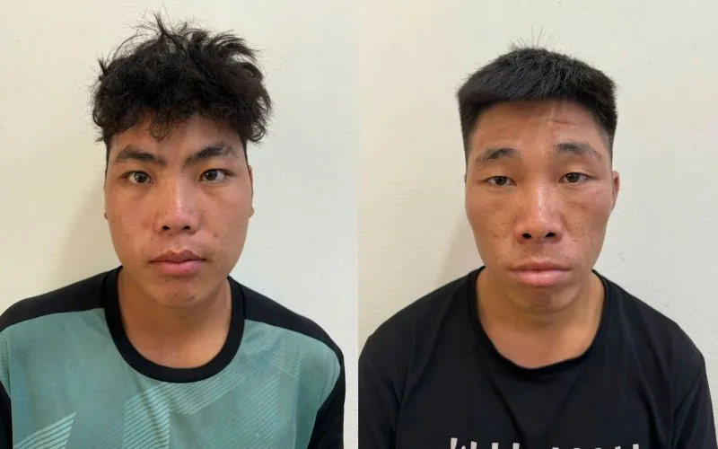 Giàng A Quyết (trái) và Giàng A Yên. Giàng A Quyết (trái) và Giàng A Yên.