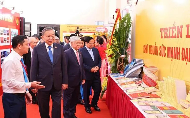 Tổng Bí thư Tô Lâm, Thủ tướng Phạm Minh Chính và các đại biểu dự Đại hội đại biểu Đảng bộ MTTQ, các đoàn thể Trung ương