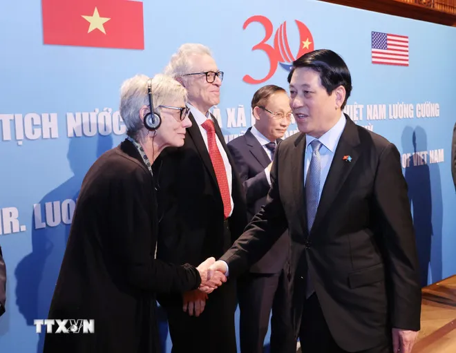 Chủ tịch nước Lương Cường: Việt Nam luôn trân trọng tình cảm của nhân dân yêu chuộng hòa bình Hoa Kỳ- Ảnh 1. Chủ tịch nước Lương Cường: Việt Nam luôn trân trọng tình cảm của nhân dân yêu chuộng hòa bình Hoa Kỳ- Ảnh 1.