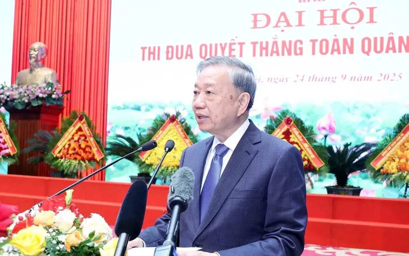 Tổng Bí thư Tô Lâm phát biểu. (Ảnh: TTXVN) Tổng Bí thư Tô Lâm phát biểu. (Ảnh: TTXVN)