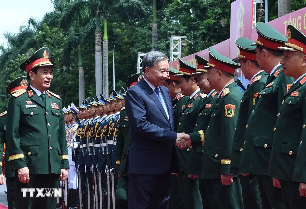 Tổng Bí thư Tô Lâm dự Đại hội Thi đua Quyết thắng toàn quân lần thứ XI giai đoạn 2020 - 2025- Ảnh 1. Tổng Bí thư Tô Lâm dự Đại hội Thi đua Quyết thắng toàn quân lần thứ XI giai đoạn 2020 - 2025- Ảnh 1.