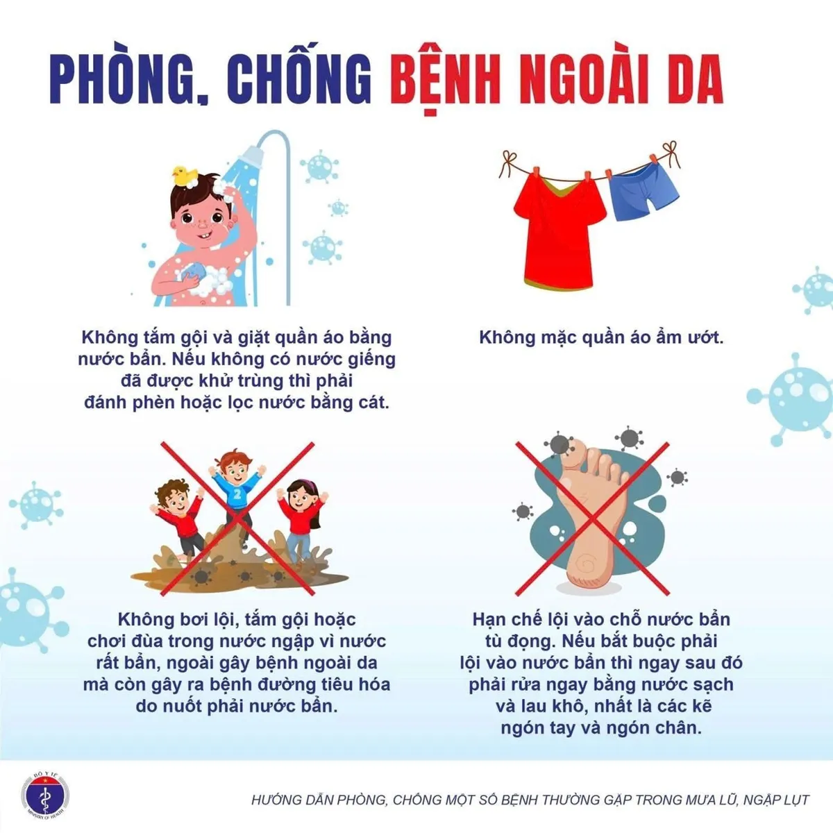 Infographic: Chủ động phòng chống dịch bệnh trong mùa mưa bão- Ảnh 3.