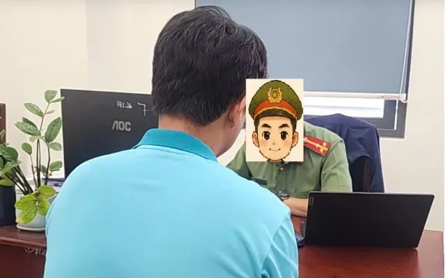 N.A.Q tại cơ quan công an. (Ảnh: CA) N.A.Q tại cơ quan công an. (Ảnh: CA)