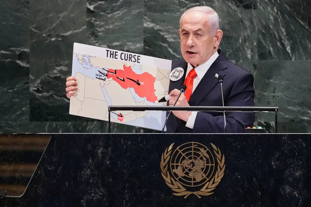 Thủ tướng Israel Netanyahu phát biểu tại Liên hợp quốc, nhiều đại biểu rời đi - Ảnh 2. Thủ tướng Israel Netanyahu phát biểu tại Liên hợp quốc, nhiều đại biểu rời đi - Ảnh 2.