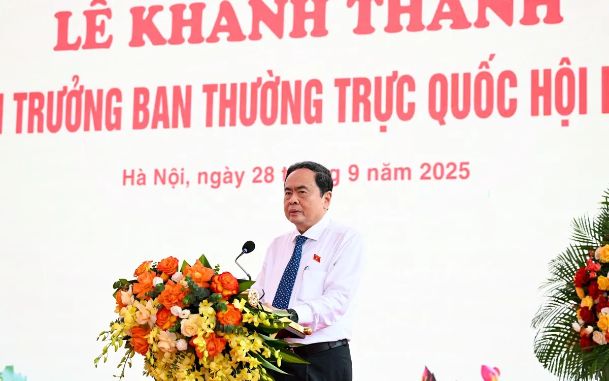 Chủ tịch Quốc hội Trần Thanh Mẫn phát biểu tại buổi lễ. Chủ tịch Quốc hội Trần Thanh Mẫn phát biểu tại buổi lễ.