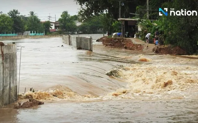 Bão Bualoi đã gây ngập lụt tại 17 tỉnh của Thái Lan (Ảnh: The Nation)