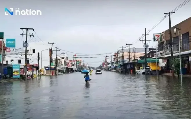 Bão Bualoi đã gây ngập lụt tại 17 tỉnh của Thái Lan. (Ảnh: The Nation) Bão Bualoi đã gây ngập lụt tại 17 tỉnh của Thái Lan. (Ảnh: The Nation)