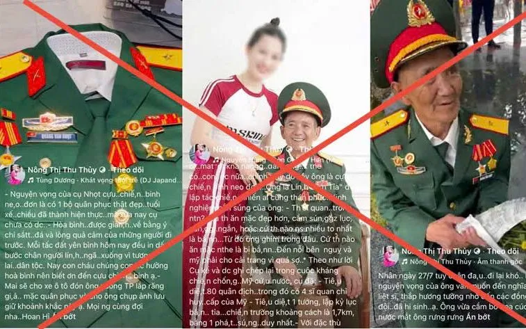 Tài khoản mạng xã hội "F" Nông Thị Thu Thuỷ (biệt danh Thuỷ Tẹt Bé Nhỏ) người thường xuyên đăng tải, lan truyền thông tin về ông Nhọt. Nguồn ảnh: An ninh Điện Biên.