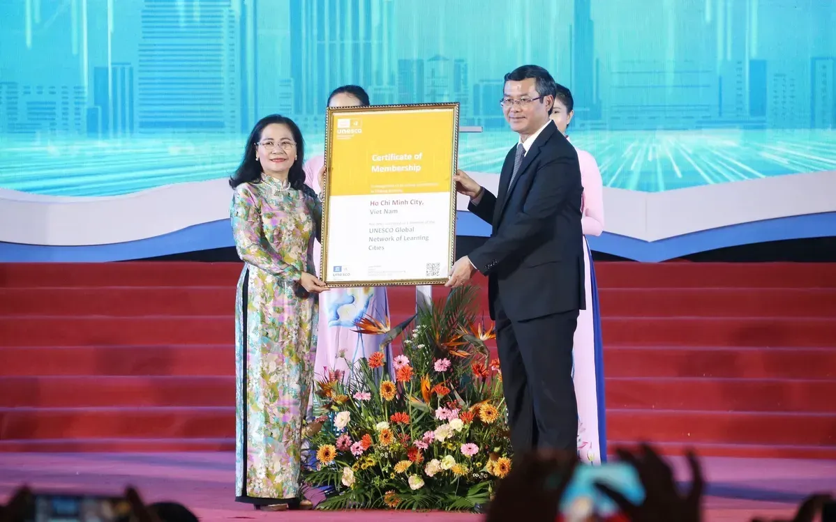 TP Hồ Chí Minh là thành viên Mạng lưới thành phố học tập toàn cầu của UNESCO (Ảnh: TTXVN) TP Hồ Chí Minh là thành viên Mạng lưới thành phố học tập toàn cầu của UNESCO (Ảnh: TTXVN)