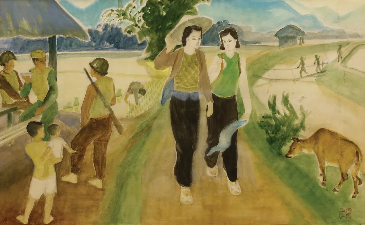 Cuộc sống tươi đẹp:  Triển lãm nghệ thuật kỷ niệm Ngày Giải phóng Thủ đô - Ảnh 5.