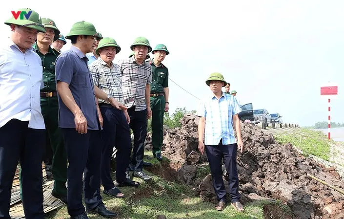 Ninh Bình khẩn trương khắc phục sự cố đê điều trước bão Matmo- Ảnh 5. Ninh Bình khẩn trương khắc phục sự cố đê điều trước bão Matmo- Ảnh 5.