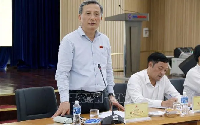 Ông Lê Quang Huy, đại biểu Quốc hội khóa XV thuộc Đoàn đại biểu Quốc hội tỉnh Lâm Đồng. Ảnh: Nguyễn Thanh/TTXVN Ông Lê Quang Huy, đại biểu Quốc hội khóa XV thuộc Đoàn đại biểu Quốc hội tỉnh Lâm Đồng. Ảnh: Nguyễn Thanh/TTXVN