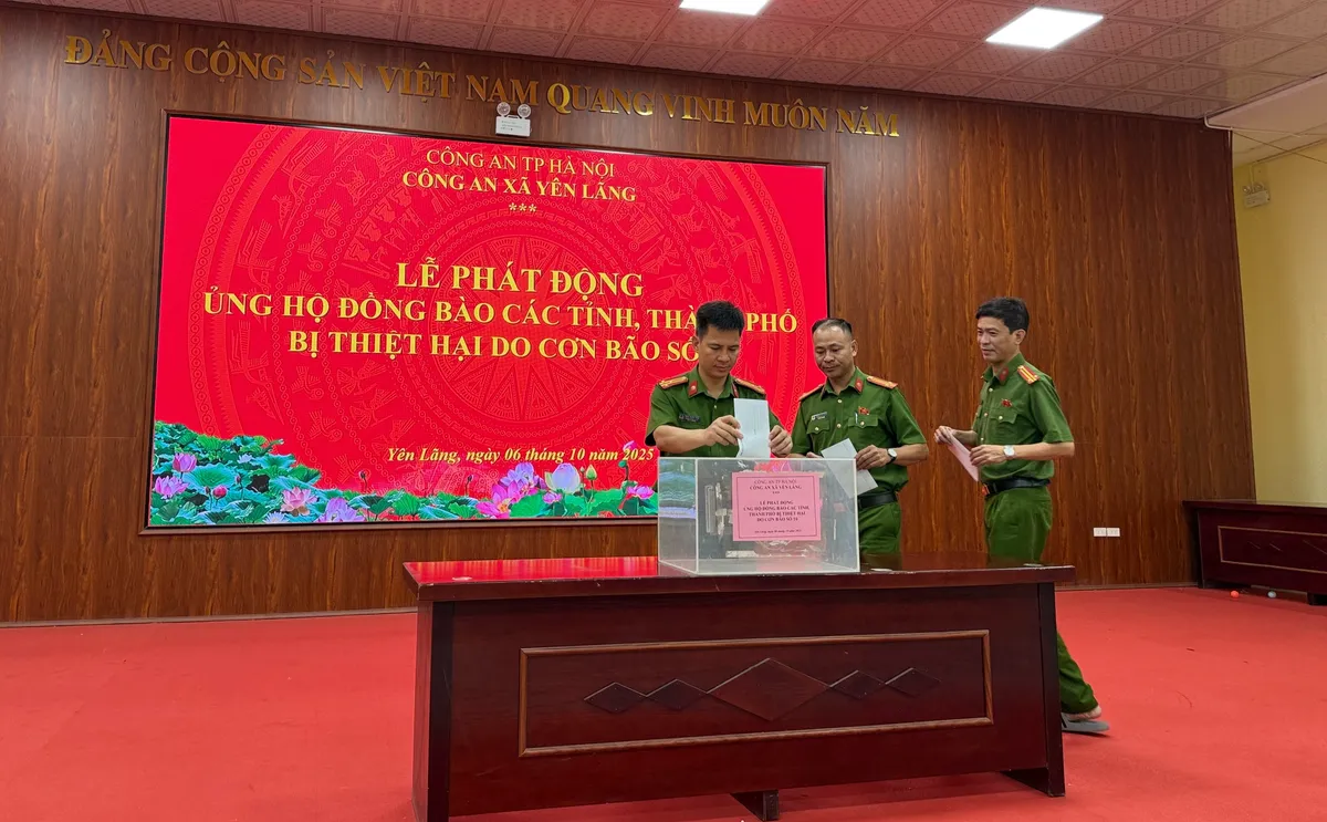 Công an Thủ đô chung tay hướng về đồng bào bị thiệt hại vùng bão số 10  - Ảnh 4.