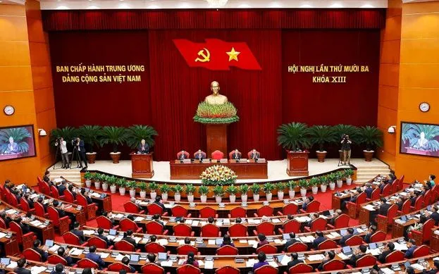 Phiên khai mạc Hội nghị lần thứ mười ba, Ban Chấp hành Trung ương Đảng khóa XIII. (Ảnh: TTXVN) Phiên khai mạc Hội nghị lần thứ mười ba, Ban Chấp hành Trung ương Đảng khóa XIII. (Ảnh: TTXVN)
