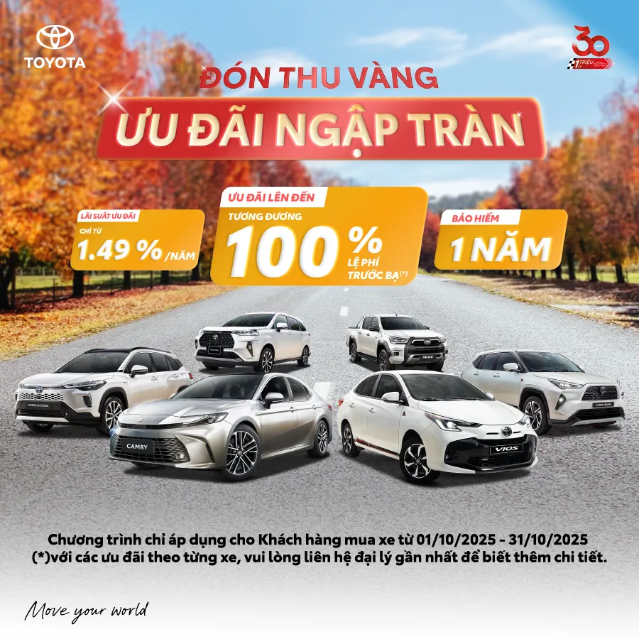 Vượt th&aacute;ng ng&acirc;u với doanh số ấn tượng, Toyota tung ưu đ&atilde;i khủng trong th&aacute;ng 10 - Ảnh 1.