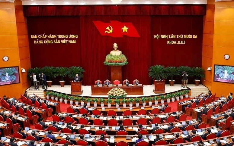 Quang cảnh phiên khai mạc Hội nghị lần thứ 13, Ban Chấp hành Trung ương Đảng khoá XIII. (Ảnh: TTXVN) Quang cảnh phiên khai mạc Hội nghị lần thứ 13, Ban Chấp hành Trung ương Đảng khoá XIII. (Ảnh: TTXVN)