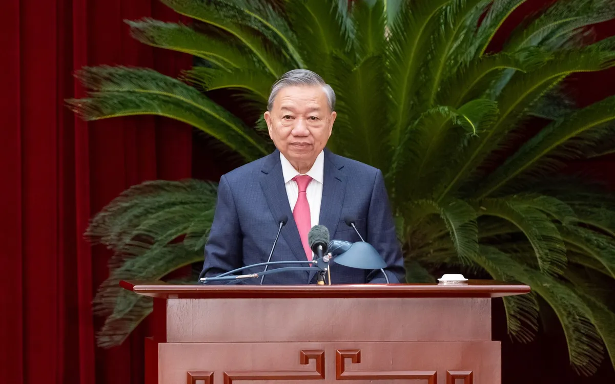 Tổng Bí thư Tô Lâm phát biểu bế mạc Hội nghị lần thứ 13 Ban Chấp hành Trung ương Đảng khóa XIII - Ảnh: VGP/Nhật Bắc Tổng Bí thư Tô Lâm phát biểu bế mạc Hội nghị lần thứ 13 Ban Chấp hành Trung ương Đảng khóa XIII - Ảnh: VGP/Nhật Bắc